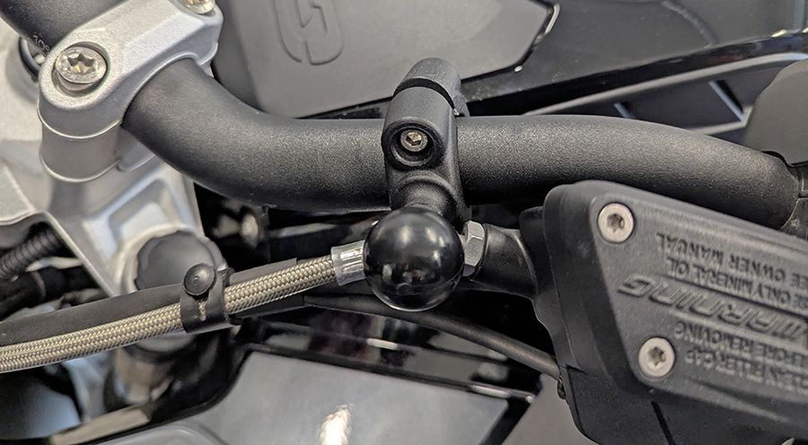 BMW K1200LT Support à rotule RAM pour guidon tubulaire